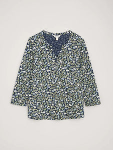 Sea Salt - Chantilly Top - Sunlit Leaves Maritime