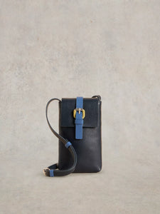 White Stuff - Clara Leather Phone Bag - French Navy