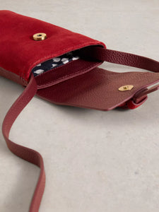 White Stuff - Clara Suede Phone Bag - Bright Red