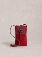 Load image into Gallery viewer, White Stuff - Clara Suede Phone Bag - Bright Red
