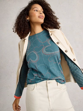 Load image into Gallery viewer, White Stuff - Clara Long Sleeve Tee in Blue Multi
