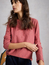 Load image into Gallery viewer, White Stuff - Clara Long Sleeve Texture Tee in Pink Multi
