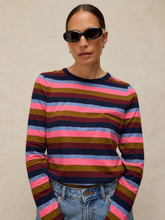 Load image into Gallery viewer, White Stuff - Clara Stripe Long Sleeve Tee in Pink Multi
