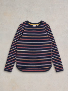 White Stuff - Clara Stripe LS Tee - Navy Multi