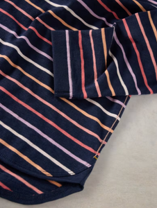 White Stuff - Clara Stripe LS Tee - Navy Multi