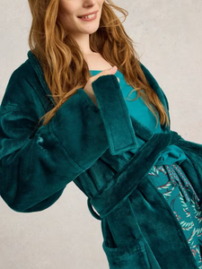 White Stuff - Clover Cosy Dressing Gown - Mid Teal