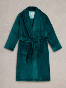 White Stuff - Clover Cosy Dressing Gown - Mid Teal