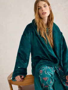 White Stuff - Clover Cosy Dressing Gown - Mid Teal