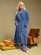Load image into Gallery viewer, White Stuff - Clover Dressing Gown in Light Blue
