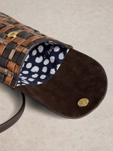 Load image into Gallery viewer, White Stuff - Coco Weave Leather Phone Bag in Brown Multi
