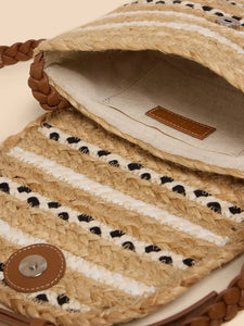 White Stuff - Demi Jute Mini Crossbody - Natural Multi