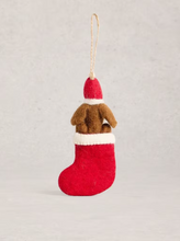 Load image into Gallery viewer, White Stuff - Dog Stocking Hanging Decoration
