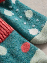 Load image into Gallery viewer, White Stuff - Dotty Loopback Socks - Teal Multi
