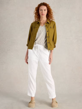 Load image into Gallery viewer, White Stuff - Elle Linen Blend Trouser in Brilliant White
