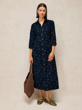 Load image into Gallery viewer, White Stuff - Ellie Cord Pleated Dress in Navy Multi
