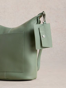 White Stuff - Fern Leather Crossbody in Light Green
