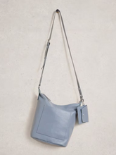 Load image into Gallery viewer, White Stuff - Fern Leather Crossbody in Mid Blue
