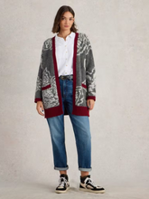 Load image into Gallery viewer, White Stuff - Fiona Floral Longline Cardi - Grey Multi
