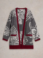 Load image into Gallery viewer, White Stuff - Fiona Floral Longline Cardi - Grey Multi
