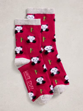 Load image into Gallery viewer, White Stuff - Fluffy Ankle Sock in Dark Pink
