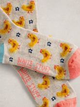 Load image into Gallery viewer, White Stuff - Fluffy Chicken Ankle Socks in Natural Multi
