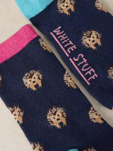 Load image into Gallery viewer, White Stuff - Fluffy Hedgehog Ankle Socks in Navy Multi
