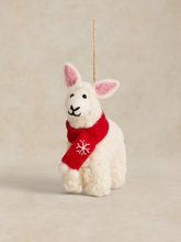 Load image into Gallery viewer, White Stuff - Fluffy Llama Hanging Dec

