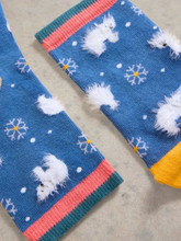 Load image into Gallery viewer, White Stuff - Fluffy Polar Bear Ankle Socks - Blue Multi
