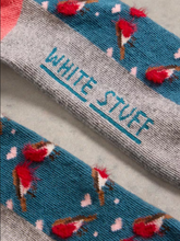 Load image into Gallery viewer, White Stuff - Fluffy Robin Ankle Sock - Teal Multi
