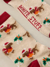 Load image into Gallery viewer, White Stuff - Fluffy Sausage Cracker Sock
