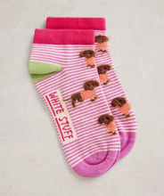 Load image into Gallery viewer, White Stuff - Fluffy Sausage Trainer Socks in Pink Multi
