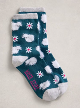 Load image into Gallery viewer, White Stuff - Fluffy Sheep Ankle Socks in Dark Teal
