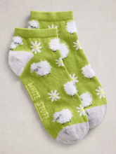 Load image into Gallery viewer, White Stuff - Fluffy Sheep Trainer Socks in Mid Green
