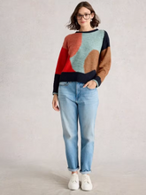 Load image into Gallery viewer, White Stuff - Freya Abstract Jumper in Navy Multi

