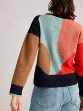 Load image into Gallery viewer, White Stuff - Freya Abstract Jumper in Navy Multi
