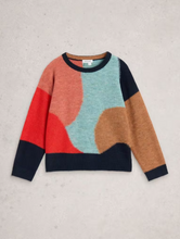 Load image into Gallery viewer, White Stuff - Freya Abstract Jumper in Navy Multi
