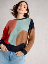 Load image into Gallery viewer, White Stuff - Freya Abstract Jumper in Navy Multi
