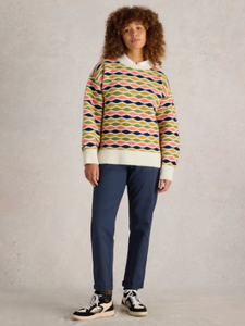 White Stuff - Gina Geo Jumper - Natural Multi