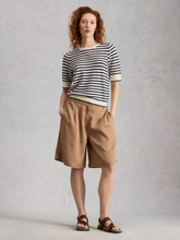 Load image into Gallery viewer, White Stuff - Holly Pointelle Tee in Ivory Multi
