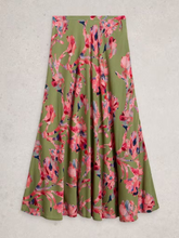 Load image into Gallery viewer, White Stuff - Hope Bias Cut Maxi Skirt in Green Multi
