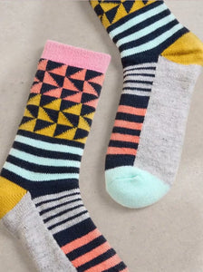 White Stuff - Hotch Potch Cabin Socks - Navy Multi