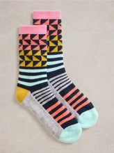 Load image into Gallery viewer, White Stuff - Hotch Potch Cabin Socks - Navy Multi
