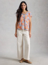 Load image into Gallery viewer, White Stuff - Iris Linen Tee in Natural Multi
