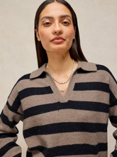 Load image into Gallery viewer, White Stuff - Izzy Striped Collar Jumper in Natural Multi
