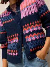 Load image into Gallery viewer, White Stuff - Kelly Fluffy Cardi in Navy Multi
