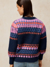 Load image into Gallery viewer, White Stuff - Kelly Fluffy Cardi in Navy Multi
