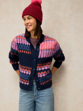 Load image into Gallery viewer, White Stuff - Kelly Fluffy Cardi in Navy Multi
