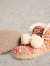 Load image into Gallery viewer, White Stuff - Knitted Bootie Slipper - Natural Multi
