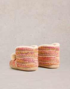 White Stuff - Knitted Bootie Slipper - Natural Multi