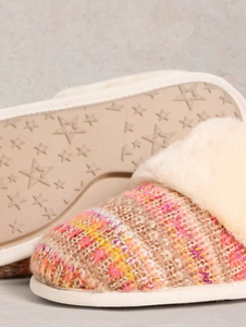 White Stuff - Knitted Mule Slipper - Natural Multi